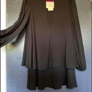 Free People black layered dress